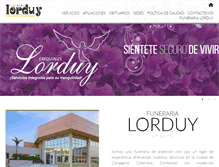 Tablet Screenshot of funerarialorduy.com